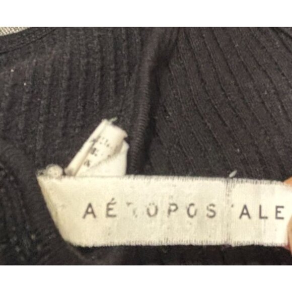 Ribbed Black Crop Tank Top XL Aeropostale Viscose/Nylon/Spandex Blend - Picture 7 of 7